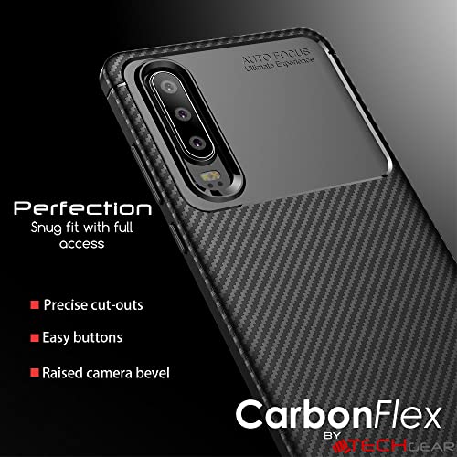 [CarbonFlex Case] Premium Shockproof Soft Slim Cover with Carbon Fibre Effect For Huawei P30