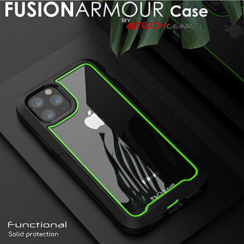 [Fusion Armour Case] Premium Slim Hybrid Tough Heavy Duty, Clear Back Bumper Case for iPhone 11 Pro Max