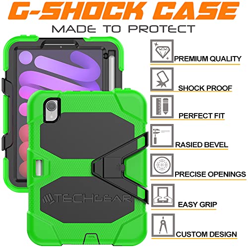 [G-SHOCK Case] Heavy Duty Long Survival Screen Protector Case for Apple iPad Mini 7 / Mini 6 8.3" [7th / 6th Generation]