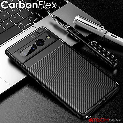 [CarbonFlex Case] Premium Shockproof Soft Slim Cover with Carbon Fibre Effect For Google Pixel 7 Pro