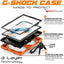 [G-SHOCK Case] Heavy Duty Long Survival Screen Protector Case for Samsung Galaxy Tab A8 10.5" 2022 (SM-X200 / SM-X205)