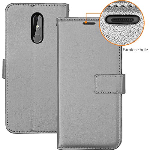 [Wallet Case] Protective Cover with Cash & Card Holder, Stand and Wrist Strap For Nokia 3.2