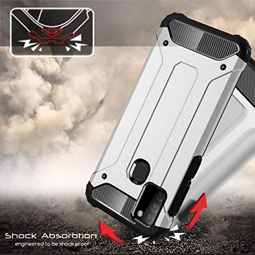 [Tough Armoured Case] ShockProof Dual-Layer Protective Heavy Duty Cover for Samsung Galaxy A21s