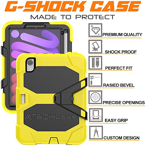 [G-SHOCK Case] Heavy Duty Long Survival Screen Protector Case for Apple iPad Mini 7 / Mini 6 8.3" [7th / 6th Generation]