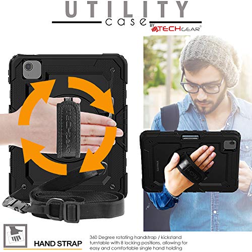 [UTILITY Case] Full Body Shockproof Case with Stand, Hand & Shoulder Strap for Apple iPad Air 5 / Air 4 10.9"