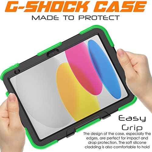[G-SHOCK Case] Heavy Duty Long Survival Screen Protector Case for Apple iPad 11th & 10th Generation, iPad 2025 / 2022