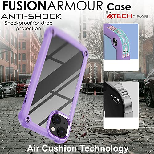 [Fusion Armour Case] Premium Hybrid Tough Heavy Duty, Rugged, Clear Back Bumper Case for Apple iPhone 14 6.1"