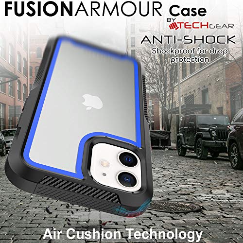 [Fusion Armour Case] Premium Slim Hybrid Tough Heavy Duty, Clear Back Bumper Case for iPhone 12 Mini