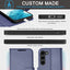 [Leather Wallet Case] Genuine Leather [RFID Blocking] Magnetic Flip Case with Card & Slots and Stand For Samsung Galaxy S23
