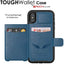 Tough Armoured Wallet 360 ShockProof Case with Card Slots & Stand for Apple iPhone XS Max