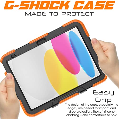 [G-SHOCK Case] Heavy Duty Long Survival Screen Protector Case for Apple iPad 11th & 10th Generation, iPad 2025 / 2022