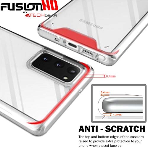 [Fusion HD Case] Shockproof Fused Gel Bumper & Hard Back Slim Clear Cover for Samsung Galaxy Note 20