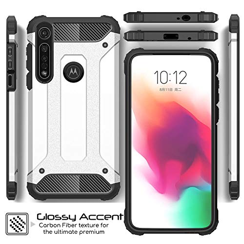 [Tough Armoured Case] ShockProof Dual-Layer Protective Heavy Duty Cover for Motorola Moto G8 Plus