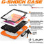 [G-SHOCK Case] Heavy Duty Long Survival Screen Protector Case for iPad 10.2" 2021, 2020, 2019 [9th/8th/7th Generation]