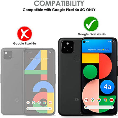 [Wallet Case] Protective Cover with Cash & Card Holder, Stand and Wrist Strap For Google Pixel 4a 5G