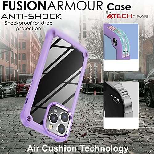 [Fusion Armour Case] Premium Hybrid Tough Heavy Duty, Rugged, Clear Back Bumper Case for Apple iPhone 14 Pro Max 6.7"