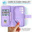 [Leather Wallet Case] Genuine Leather [RFID Blocking] Magnetic Flip Case with Card & Slots and Stand For Samsung Galaxy S23 Ultra
