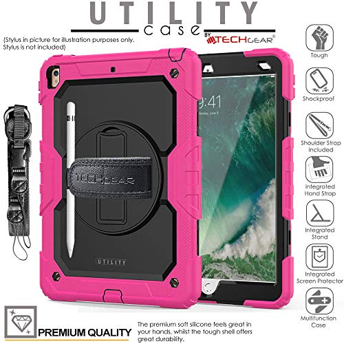 [UTILITY Case] Full Body Shockproof Case with Stand, Hand & Shoulder Strap for Apple iPad Air 3rd Gen 2019 / iPad Pro 10.5"