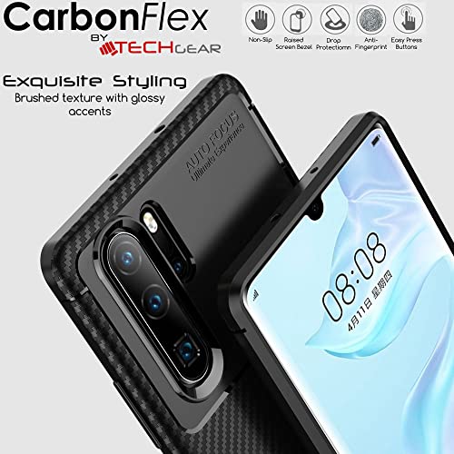 [CarbonFlex Case] Premium Shockproof Soft Slim Cover with Carbon Fibre Effect For Huawei P30 Pro