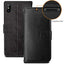 [Wallet Case] Protective Cover with Cash & Card Holder, Stand and Wrist Strap For Apple iPhone XS Max