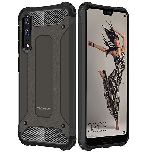 [Tough Armoured Case] ShockProof Dual-Layer Protective Heavy Duty Cover for Huawei P20