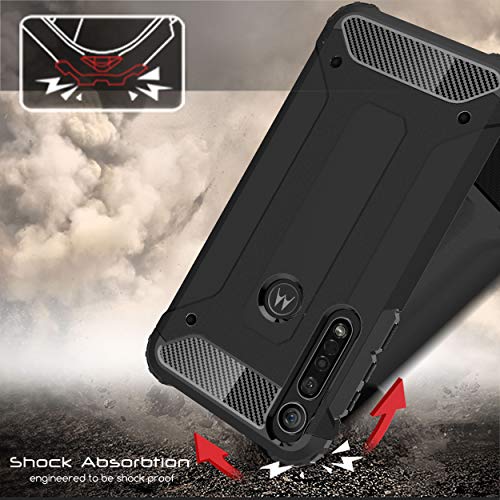 [Tough Armoured Case] ShockProof Dual-Layer Protective Heavy Duty Cover for Motorola Moto G8 Plus
