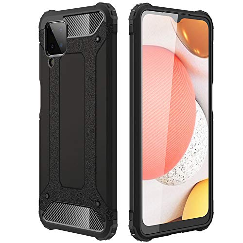 [Tough Armoured Case] ShockProof Dual-Layer Protective Heavy Duty Cover for Samsung Galaxy A12
