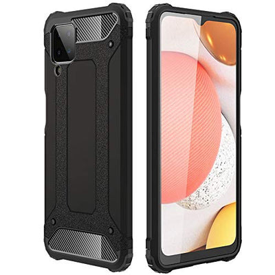 [Tough Armoured Case] ShockProof Dual-Layer Protective Heavy Duty Cover for Samsung Galaxy A12