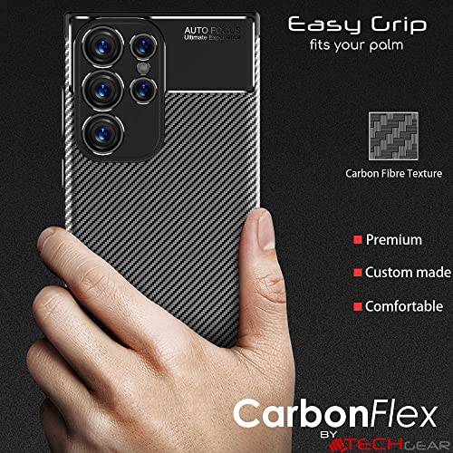 [CarbonFlex Case] Premium Shockproof Soft Slim Cover with Carbon Fibre Effect For Samsung  Galaxy S23 Ultra