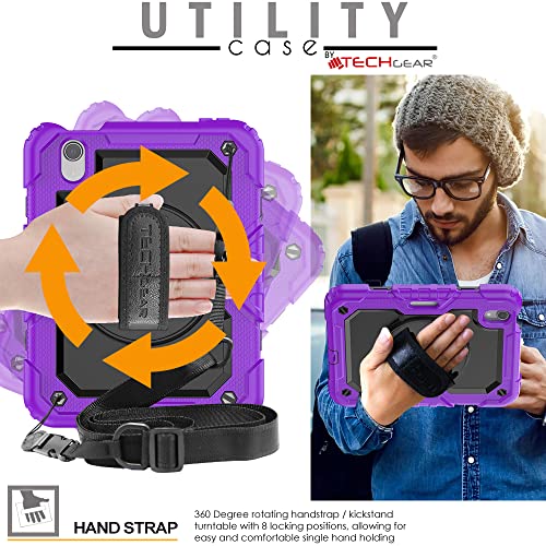 [UTILITY Case] Full Body Shockproof Case with Stand, Hand & Shoulder Strap for Apple iPad Mini 7 / Mini 6 8.3" [7th / 6th Generation]