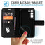 [Leather Wallet Case] Genuine Leather [RFID Blocking] Magnetic Flip Case with Card & Slots and Stand For Samsung Galaxy S22 Plus