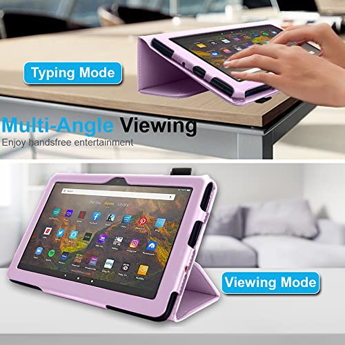 [Folio Case] Smart Cover Stand with Auto Sleep/Wake & Hand Strap For Amazon Fire HD 10" / HD 10" Plus (2021/11th Generation)