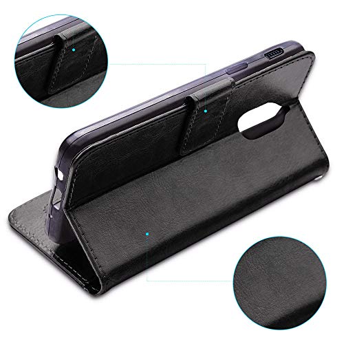 [Wallet Case] Protective Cover with Cash & Card Holder, Stand and Wrist Strap For Nokia 3.1