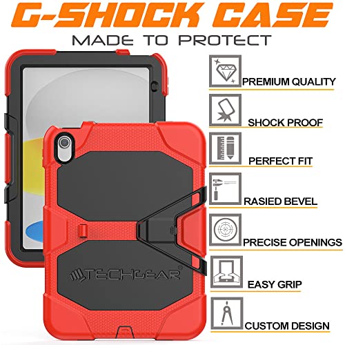 [G-SHOCK Case] Heavy Duty Long Survival Screen Protector Case for Apple iPad 11th & 10th Generation, iPad 2025 / 2022