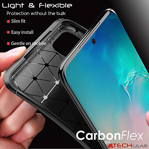 [CarbonFlex Case] Premium Shockproof Soft Slim Cover with Carbon Fibre Effect For Samsung  Galaxy S20 Ultra