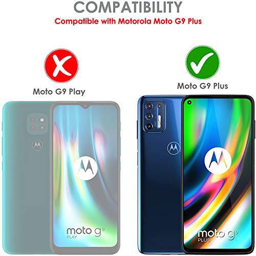 [Wallet Case] Protective Cover with Cash & Card Holder, Stand and Wrist Strap For Motorola Moto G9 Plus