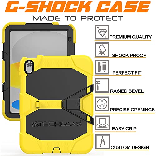 [G-SHOCK Case] Heavy Duty Long Survival Screen Protector Case for Apple iPad 11th & 10th Generation, iPad 2025 / 2022