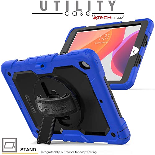 [UTILITY Case] Full Body Shockproof Case with Stand, Hand & Shoulder Strap for Apple iPad 10.2" 2021 - 2019 [9th/8th/7th Generation]