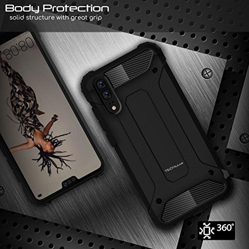 [Tough Armoured Case] ShockProof Dual-Layer Protective Heavy Duty Cover for Huawei P20