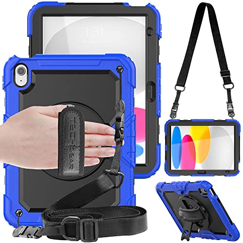 [UTILITY Case] Full Body Shockproof Case with Stand, Hand & Shoulder Strap for Apple iPad 11th & 10th Generation, iPad 2025 / 2022