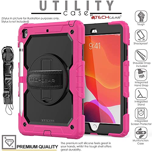 [UTILITY Case] Full Body Shockproof Case with Stand, Hand & Shoulder Strap for Apple iPad 10.2" 2021 - 2019 [9th/8th/7th Generation]