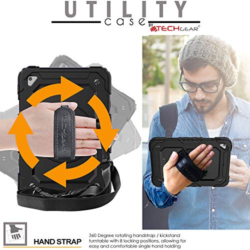 [UTILITY Case] Full Body Shockproof Case with Stand, Hand & Shoulder Strap for Apple iPad Mini 5 / iPad Mini 4
