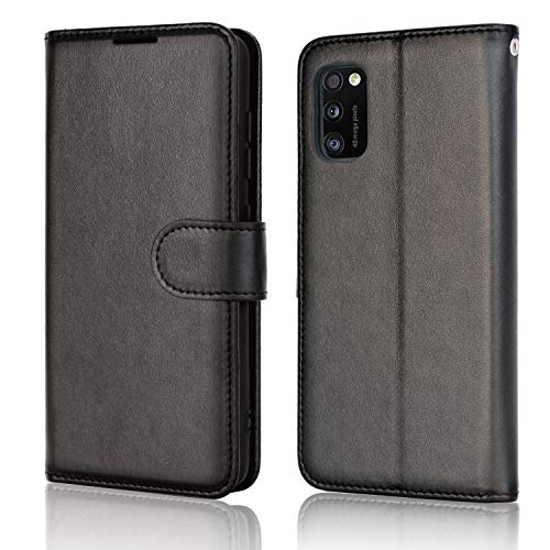 [Wallet Case] Protective Cover with Cash & Card Holder, Stand and Wrist Strap For Samsung Galaxy A41