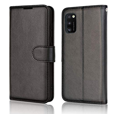 [Wallet Case] Protective Cover with Cash & Card Holder, Stand and Wrist Strap For Samsung Galaxy A41