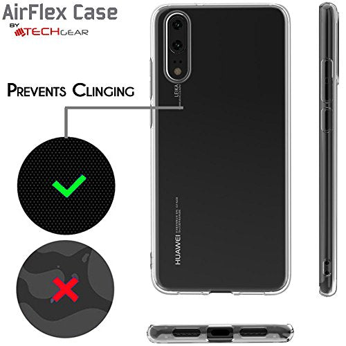 [AirFlex Case] Crystal Clear Slim & Light, Protective,  Soft Gel Cover for Huawei P20
