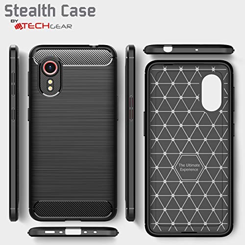[Stealth Case] Samsung Galaxy XCover 5 Soft Protective Slim Cover with Carbon Fibre Detailing