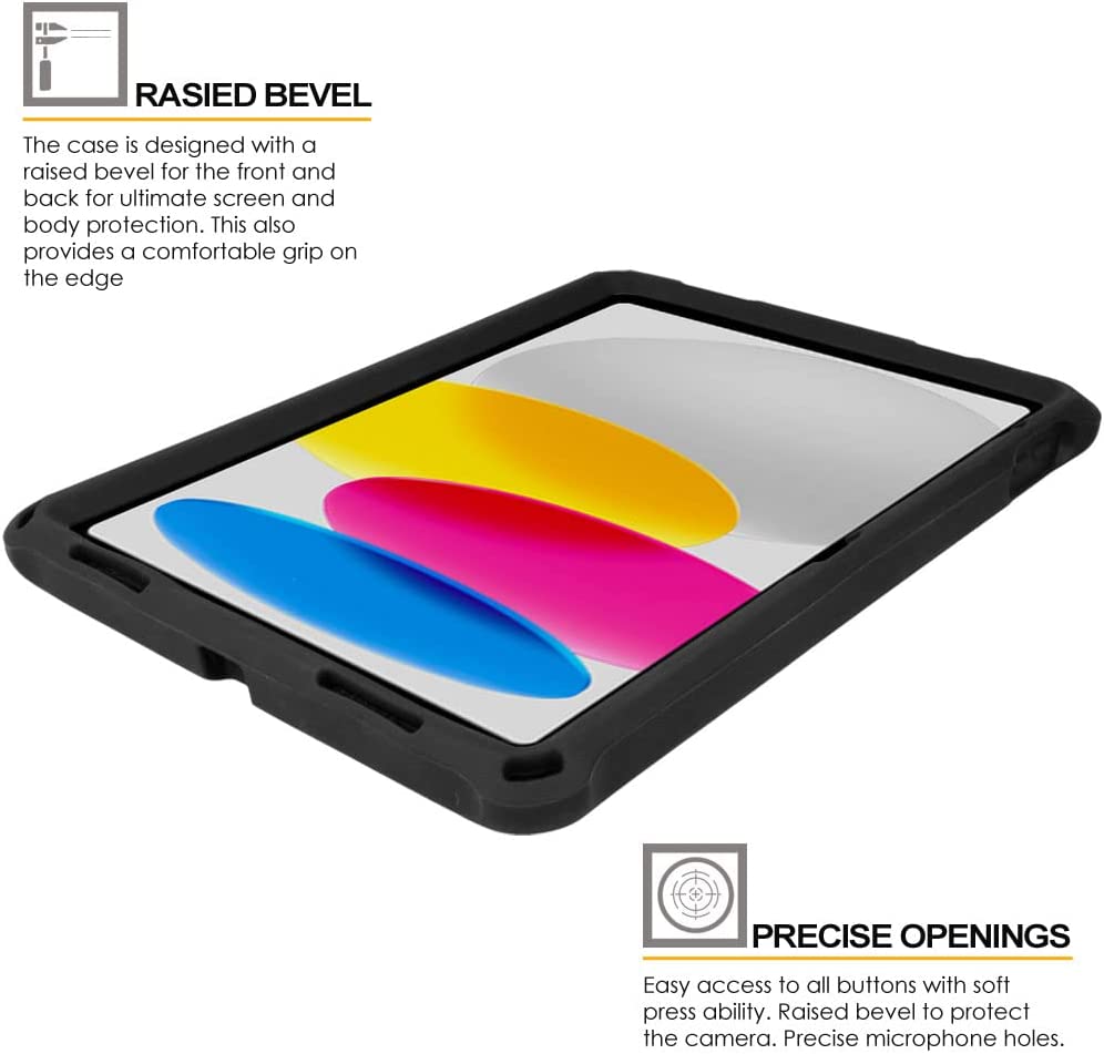 [Bumper Case] Shockproof Soft Easy Grip Case for Apple iPad 11th & 10th Generation, iPad 2025 / 2022