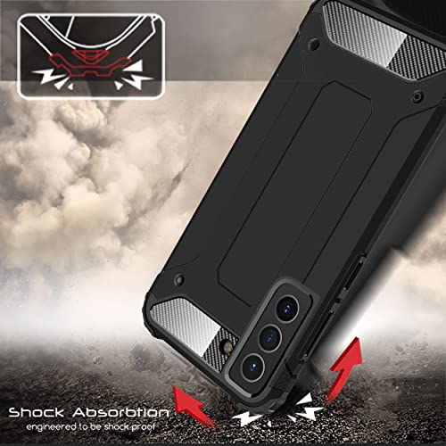 [Tough Armoured Case] ShockProof Dual-Layer Protective Heavy Duty Cover for Samsung Galaxy S21 FE