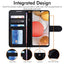 [Wallet Case] Protective Cover with Cash & Card Holder, Stand and Wrist Strap For Samsung Galaxy A42 5G