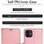 [Wallet Case] Protective Cover with Cash & Card Holder, Stand and Wrist Strap For Apple iPhone 12 / iPhone 12 Pro